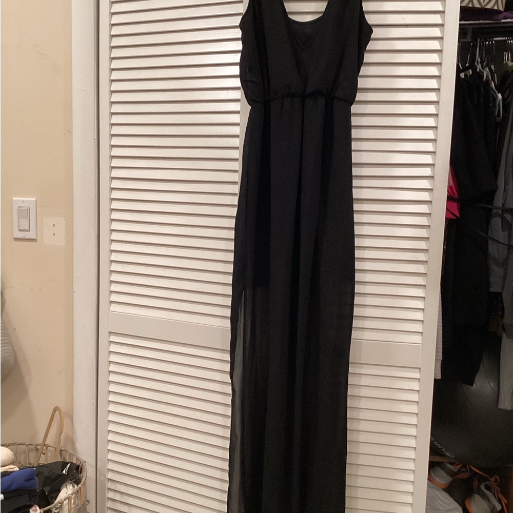 Lush Black chiffon wrap maxi Dress M
Stunning on !! NWT - Picture 13 of 16